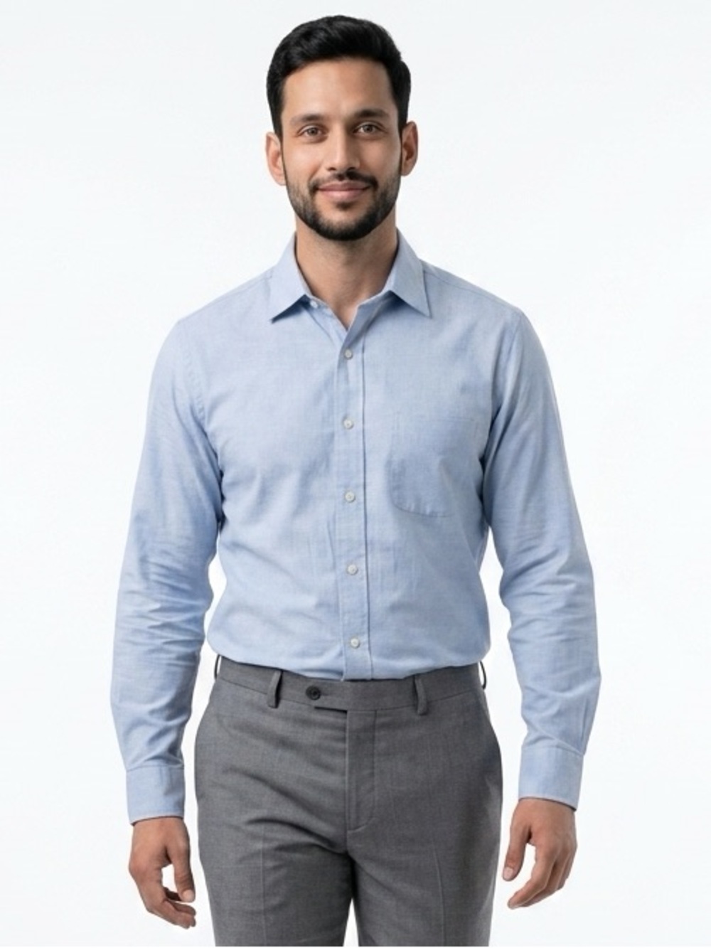 BROOKS BROTHERS | Light Blue Button-Front Dress Shirt Men’s Size 17/36